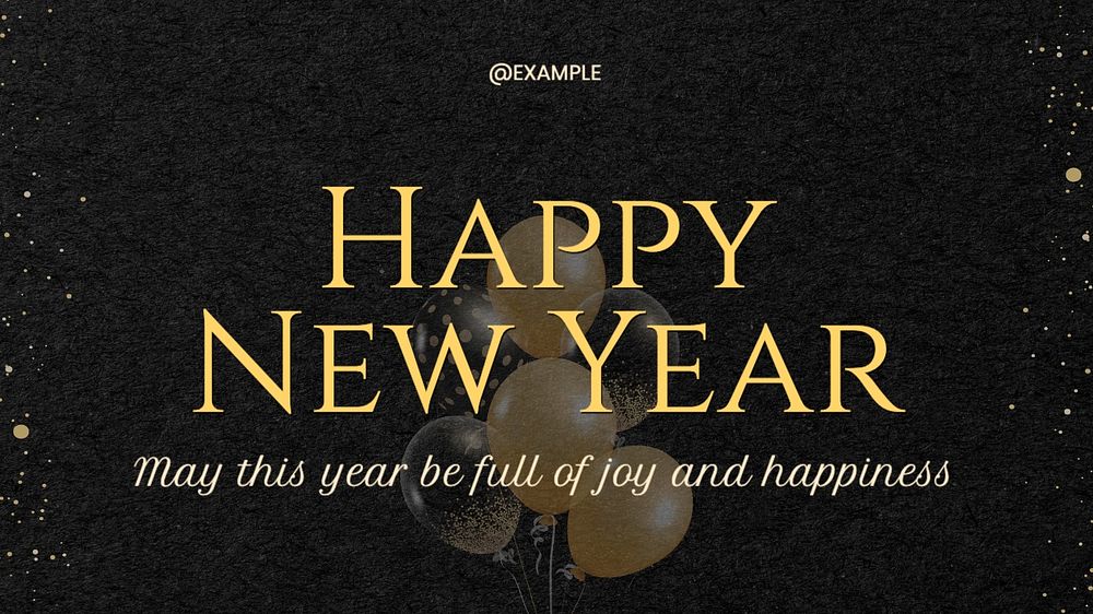 Happy New Year blog banner template