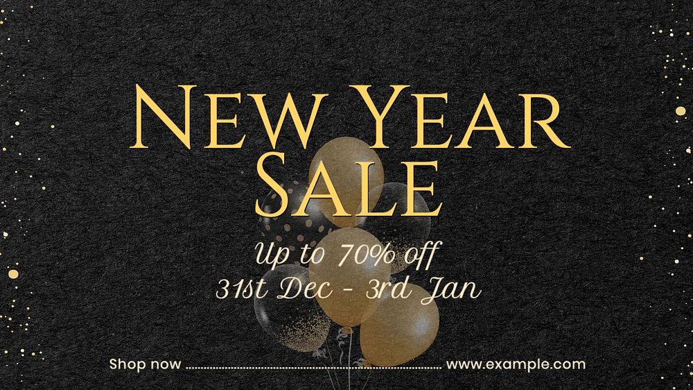 New Year sale blog banner template