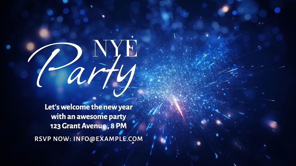 New year party blog banner template