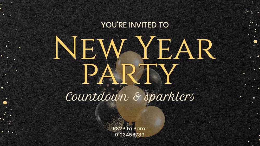 New Year cheers blog banner template