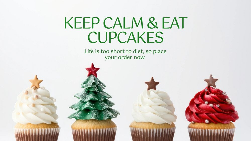 Online cupcake shop blog banner template