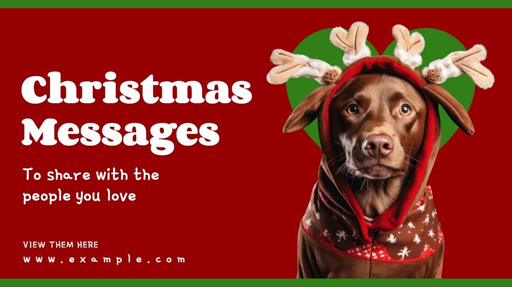 Christmas card blog banner template