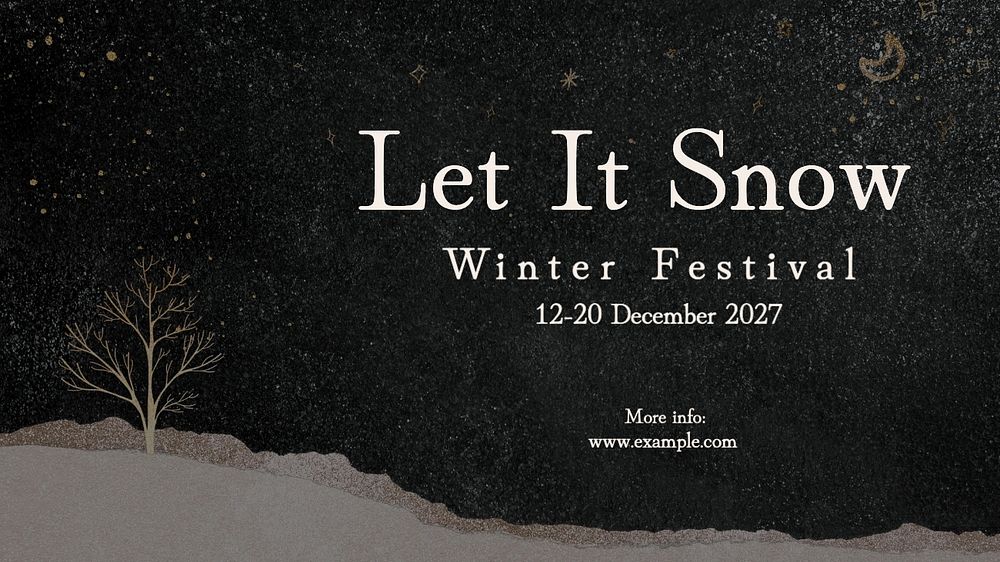 Winter snow festival blog banner template