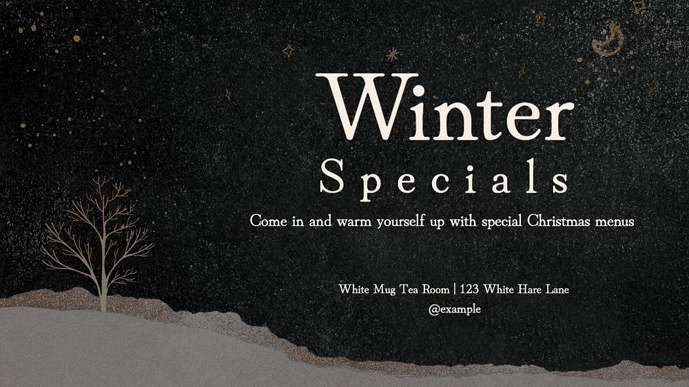 Winter special menu blog banner template