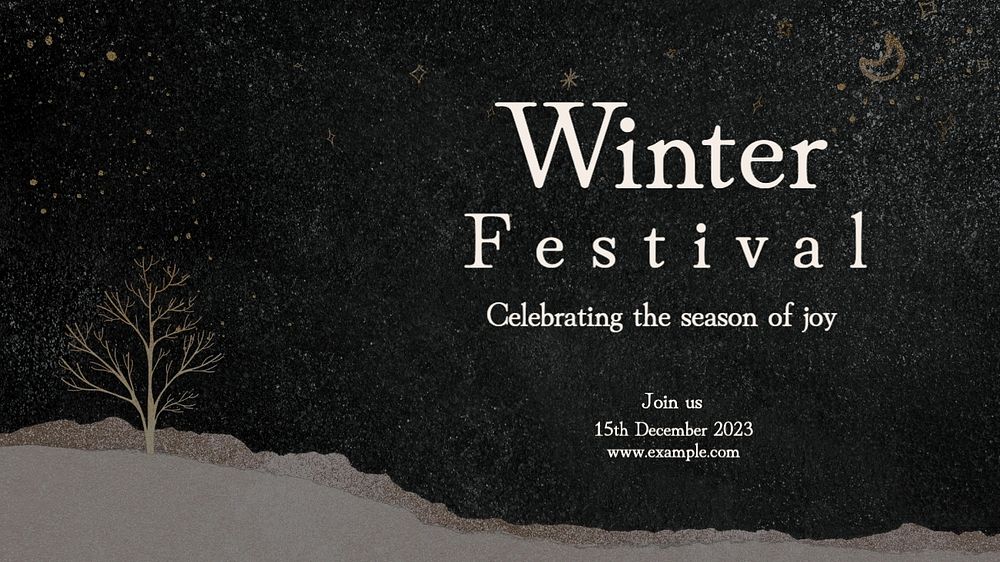 Winter festival blog banner template