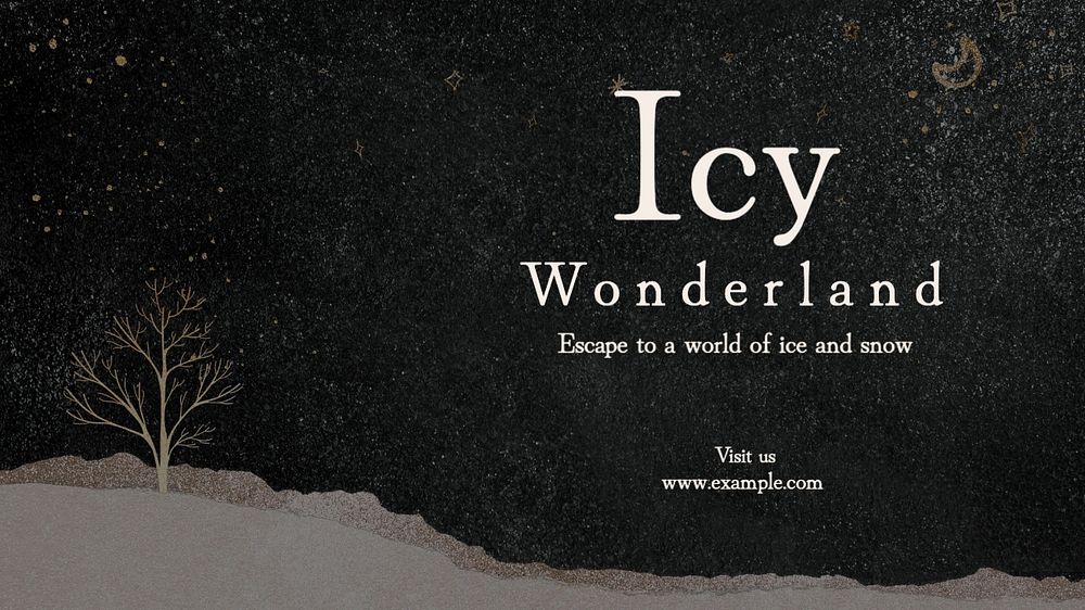 Icy wonderland world blog banner template