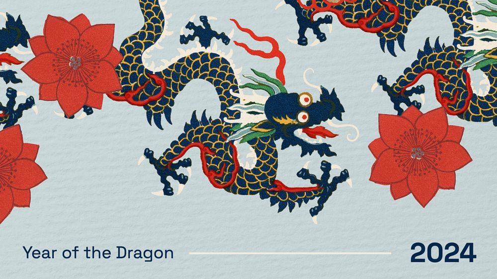 Dragon Year blog banner template