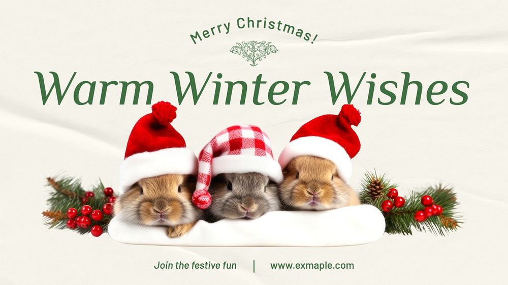 Merry Christmas blog banner template