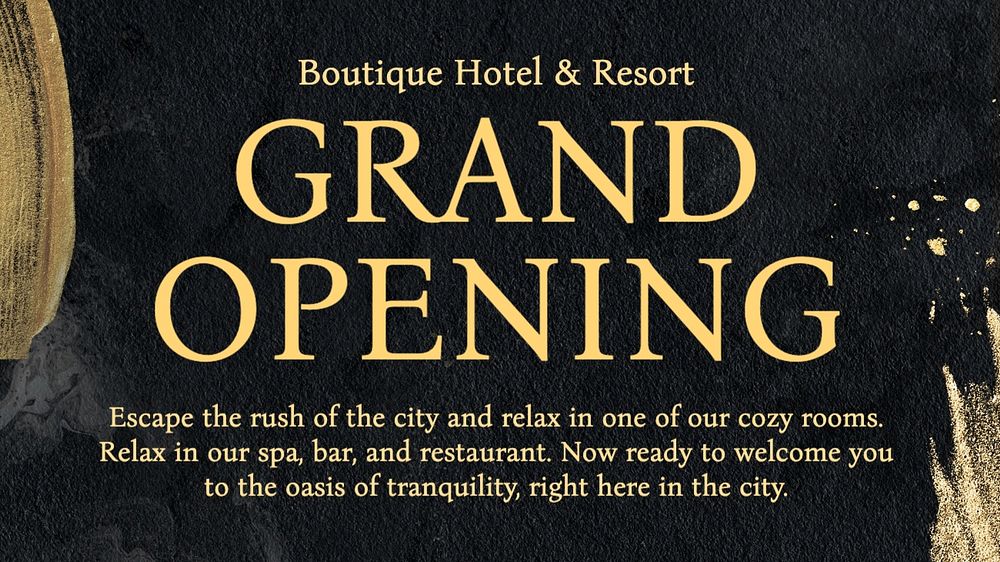 Grand opening blog banner template