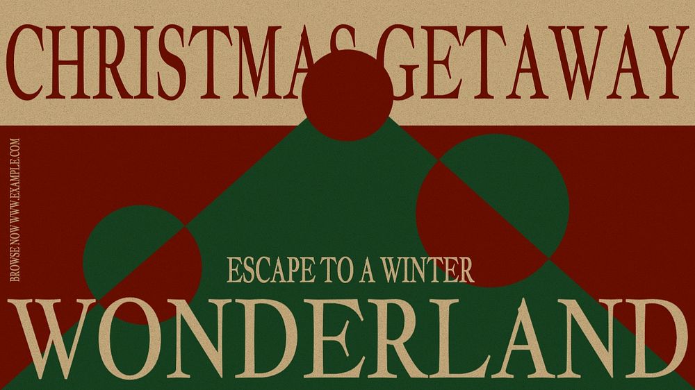 Christmas Getaway blog banner template