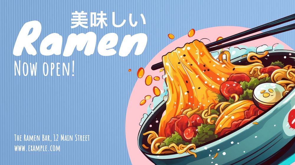 Ramen bar blog banner template