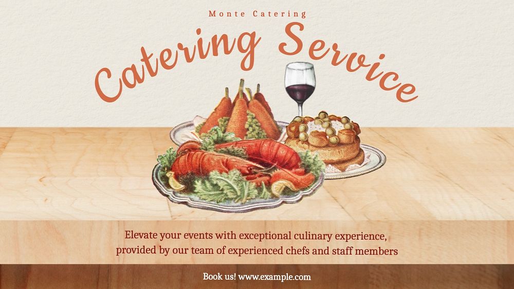 Catering service blog banner template