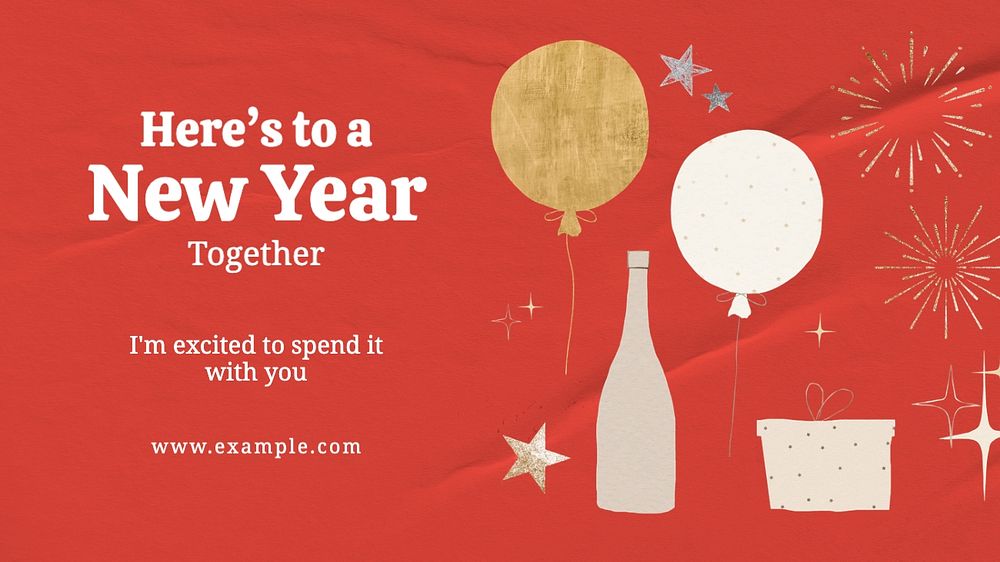 Happy new year blog banner template