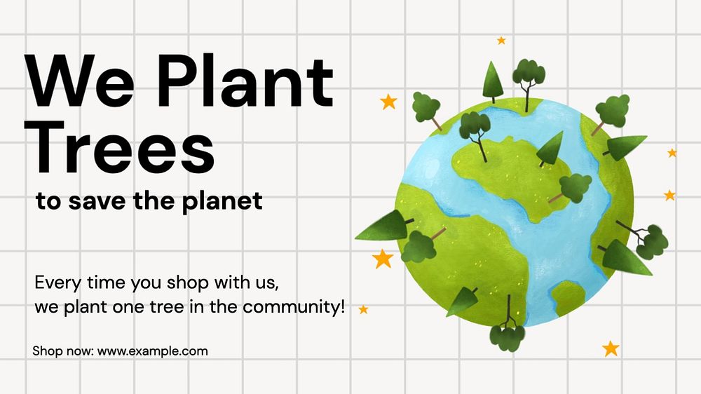 Plant a tree blog banner template