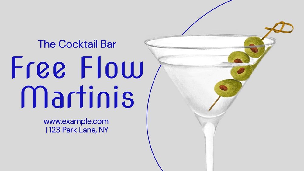 Free flow martinis blog banner template