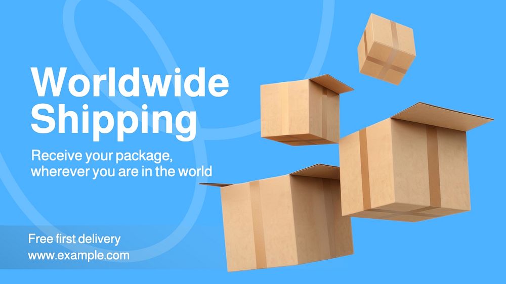 Worldwide shopping blog banner template