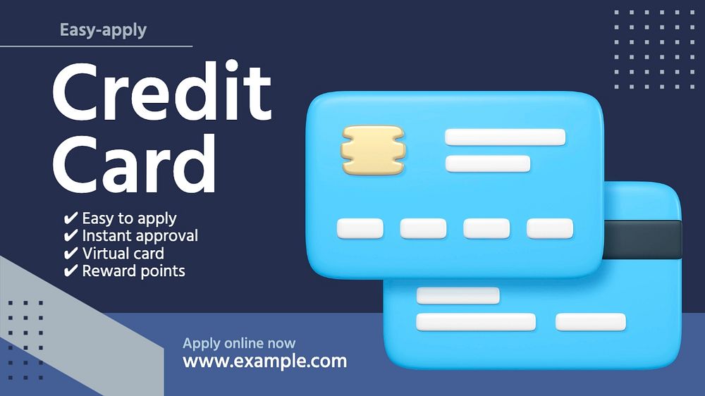 Credit card blog banner template