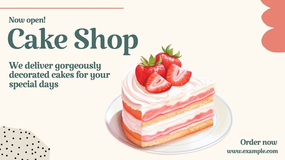 Cake shop blog banner template