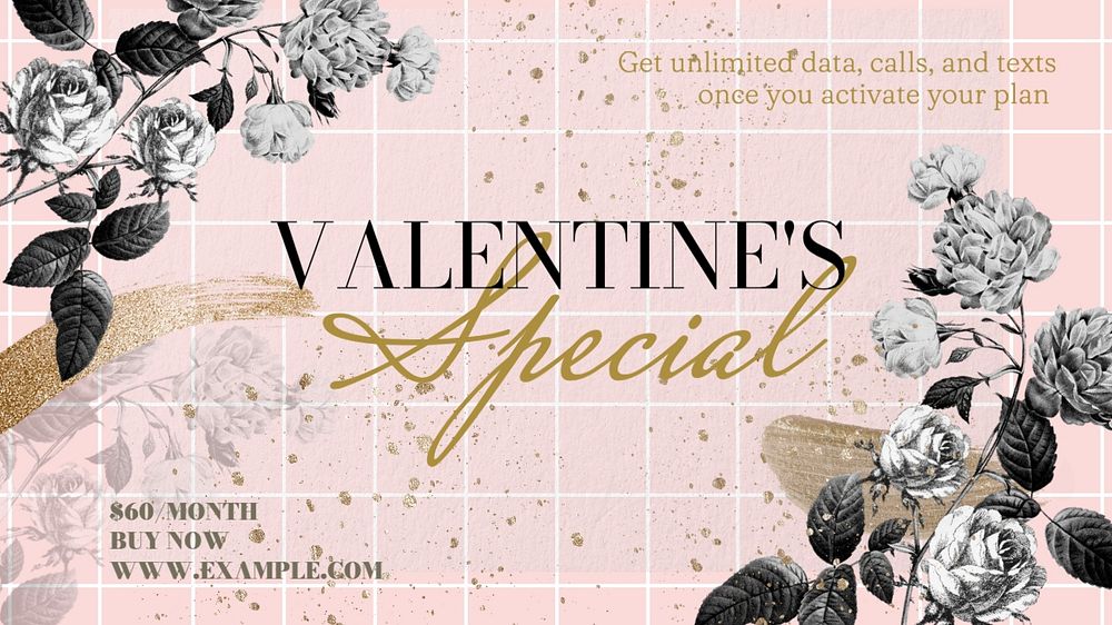 Valentine's special blog banner template