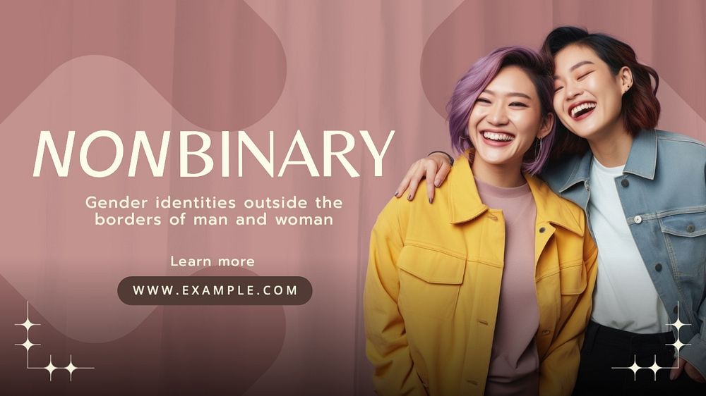 Nonbinary blog banner template