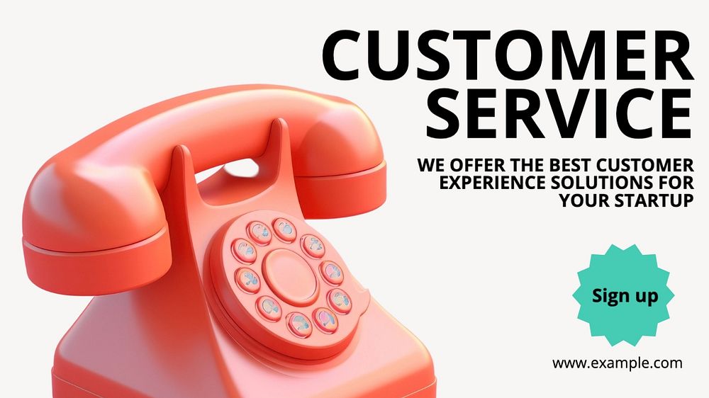 Customer service blog banner template