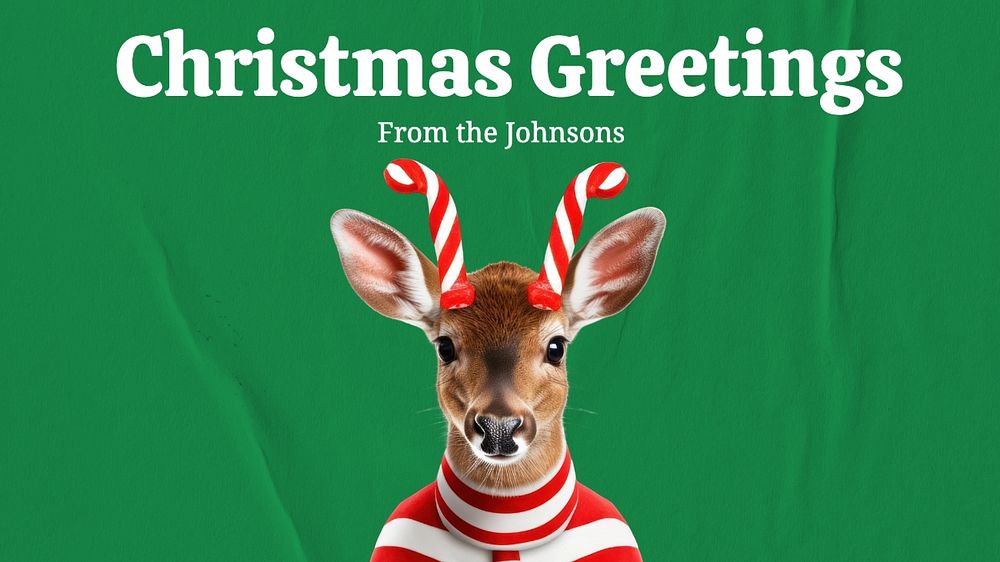 Christmas greetings blog banner template