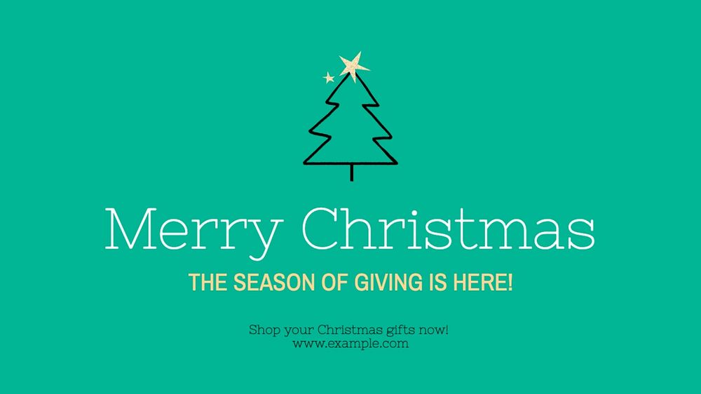 Merry Christmas blog banner template