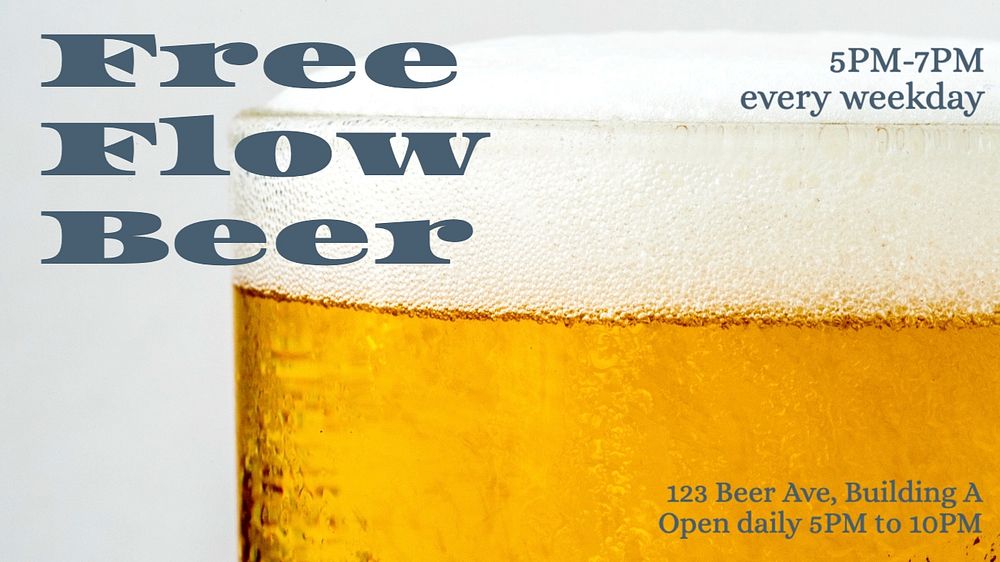 Free flow beer blog banner template