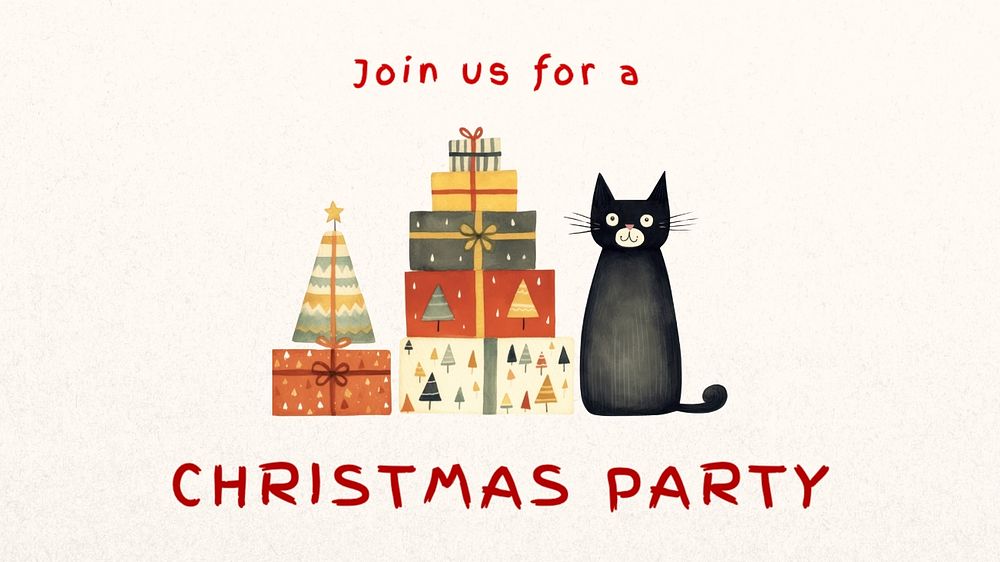 Christmas party blog banner template