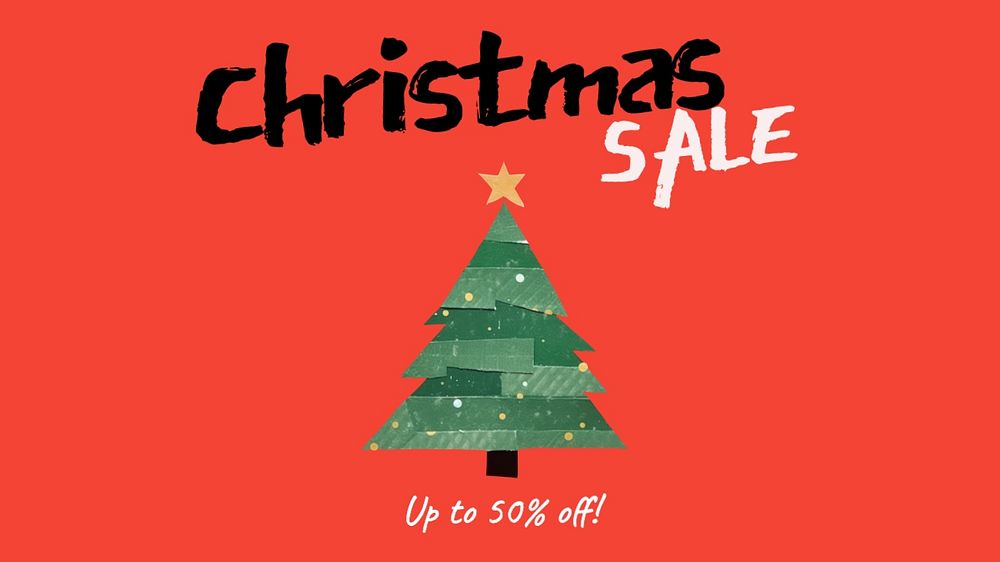 Christmas sale blog banner template