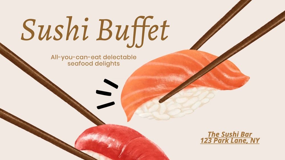 Sushi buffet blog banner template