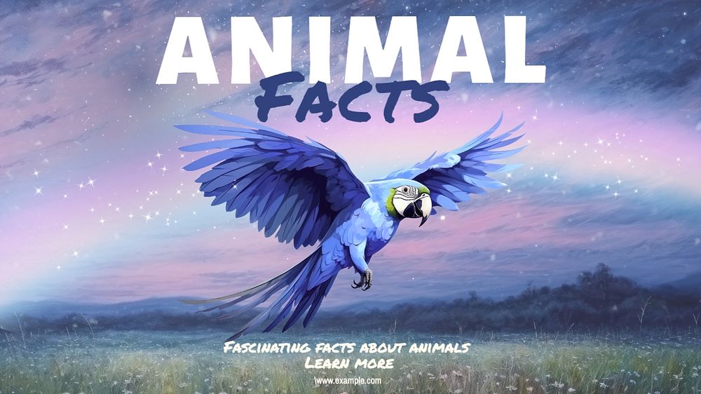 Animal facts blog banner template