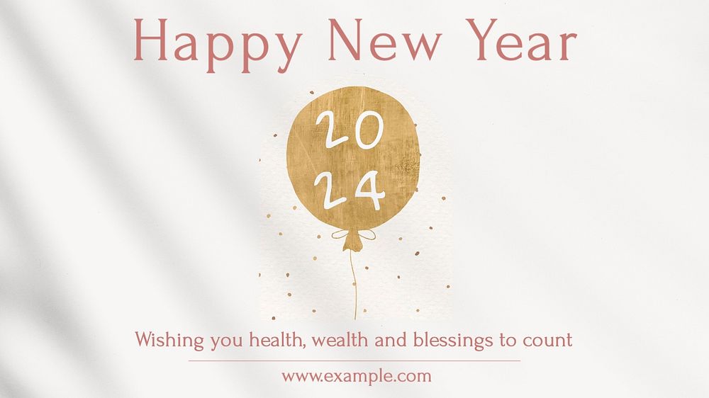 New year 2024 blog banner template