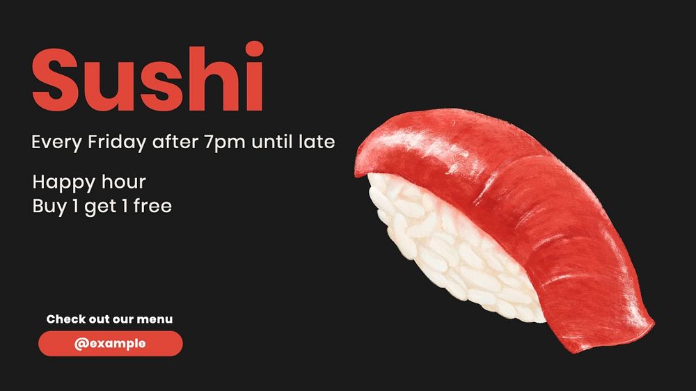 Sushi blog banner template