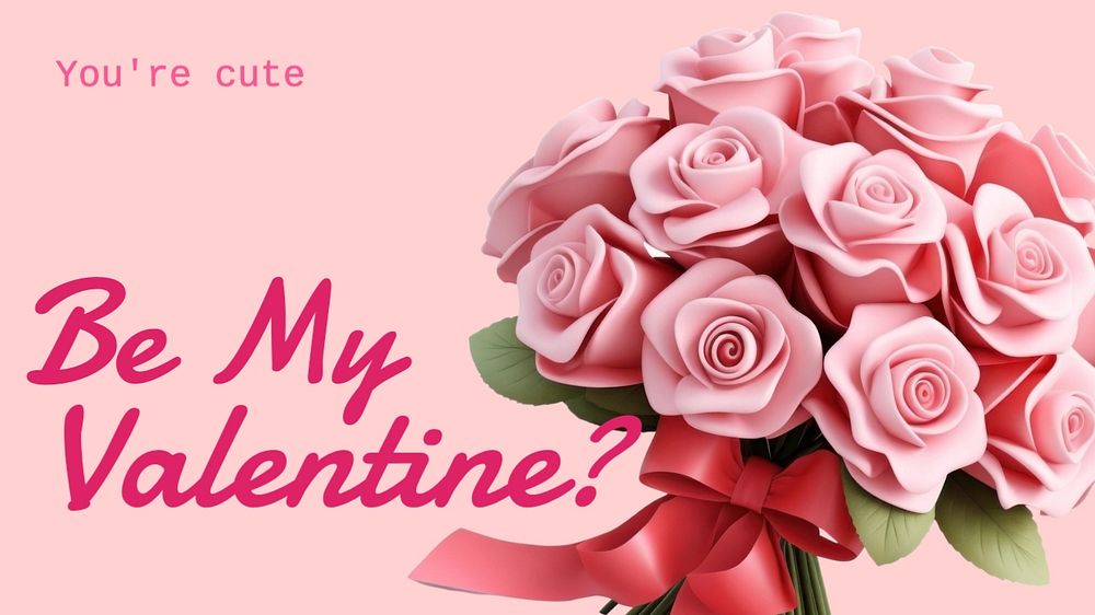 Be my valentine blog banner template