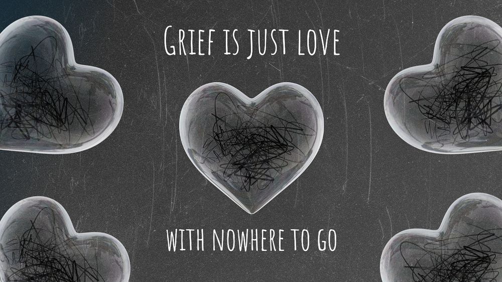 Grief quote  blog banner template