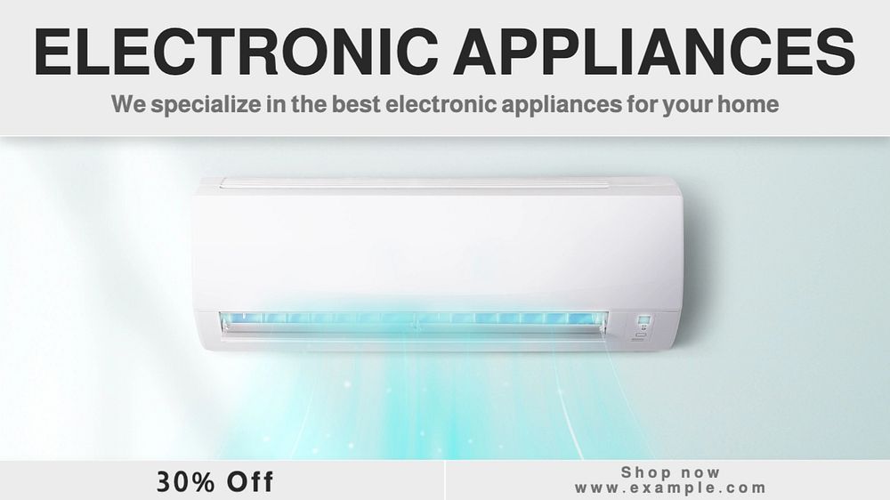 Electronic appliance blog banner template