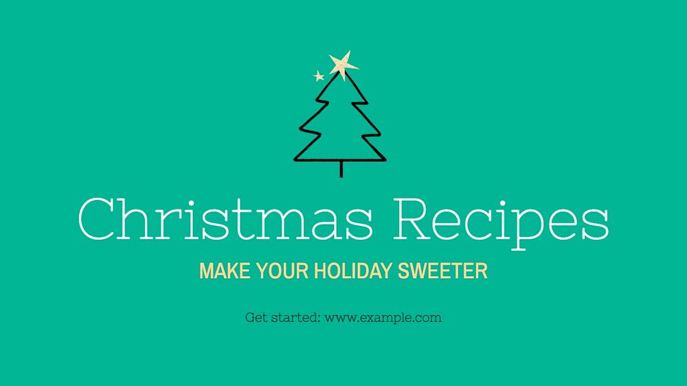 Christmas recipe blog banner template