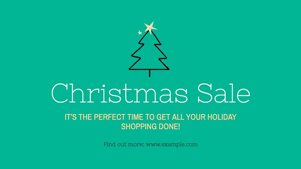 Christmas sale blog banner template