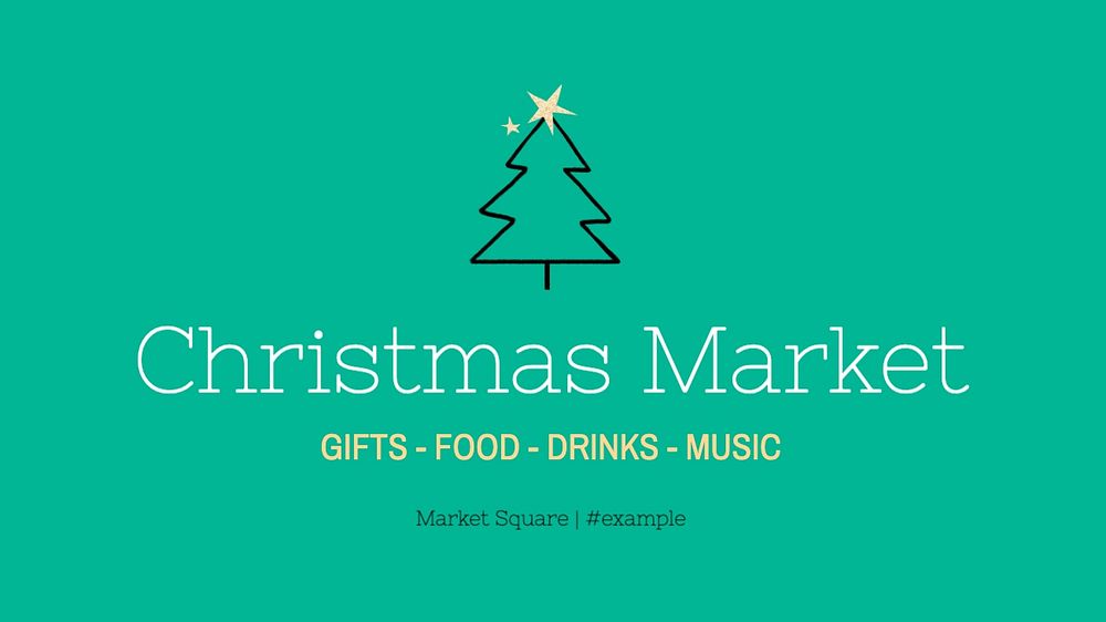 Christmas market blog banner template