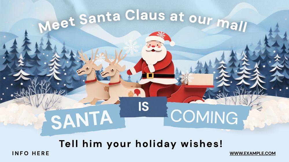 Christmas & Santa blog banner template