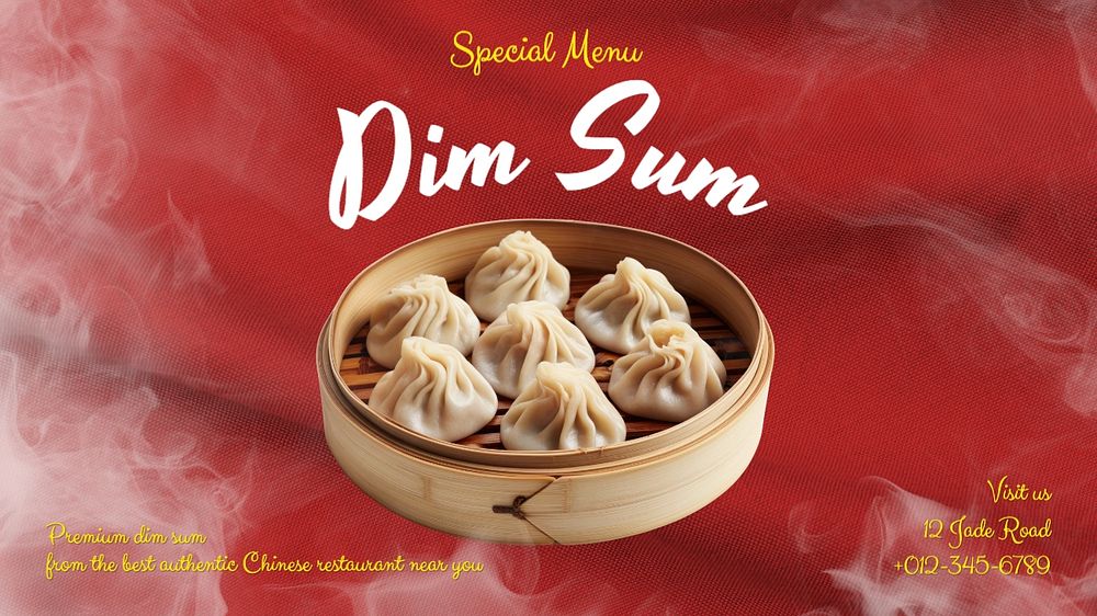 Dim sum blog banner template