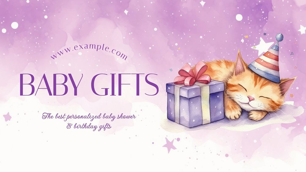 Baby gifts blog banner template