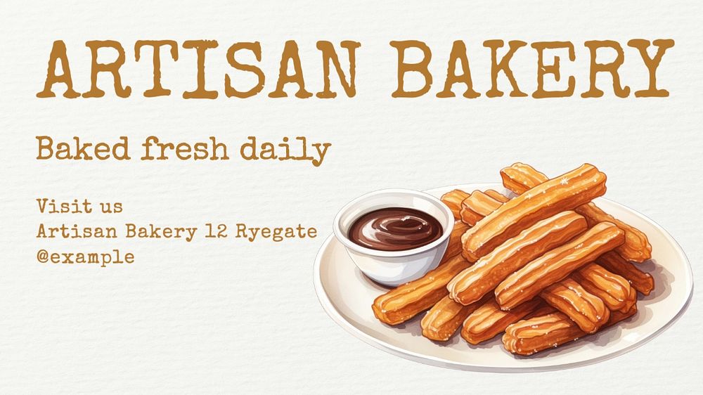 Artisan bakery blog banner template