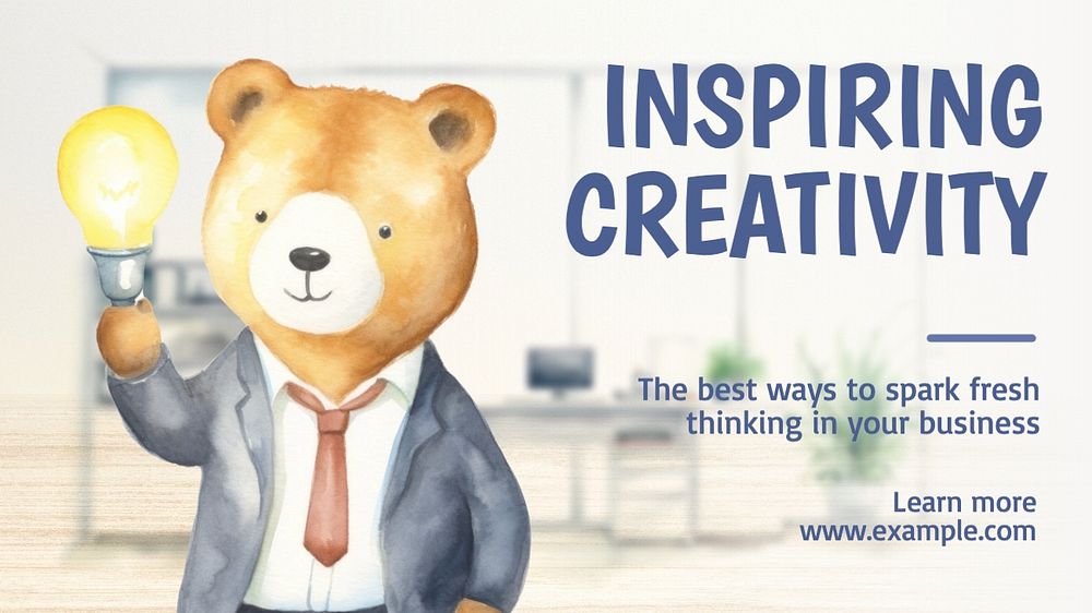 Inspiring creativity blog banner template