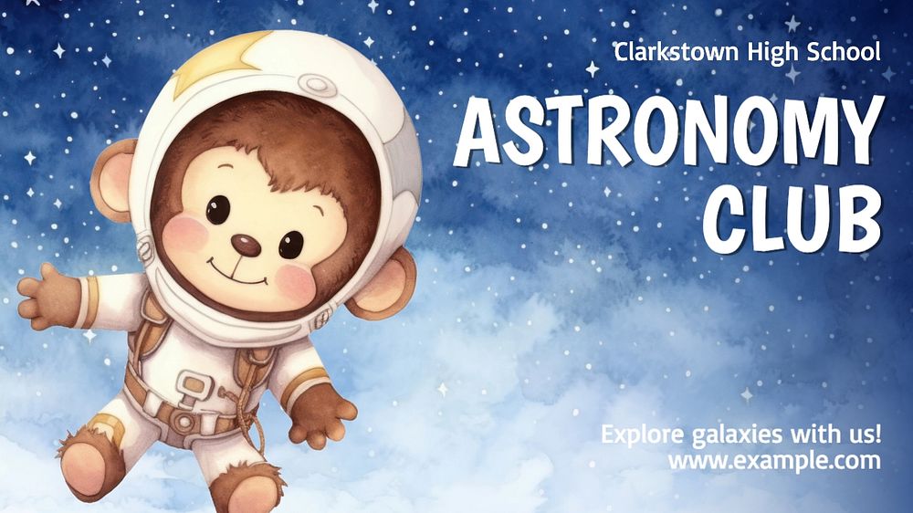 Astronomy club blog banner template