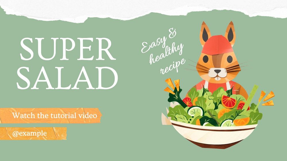 Salad recipe  blog banner template