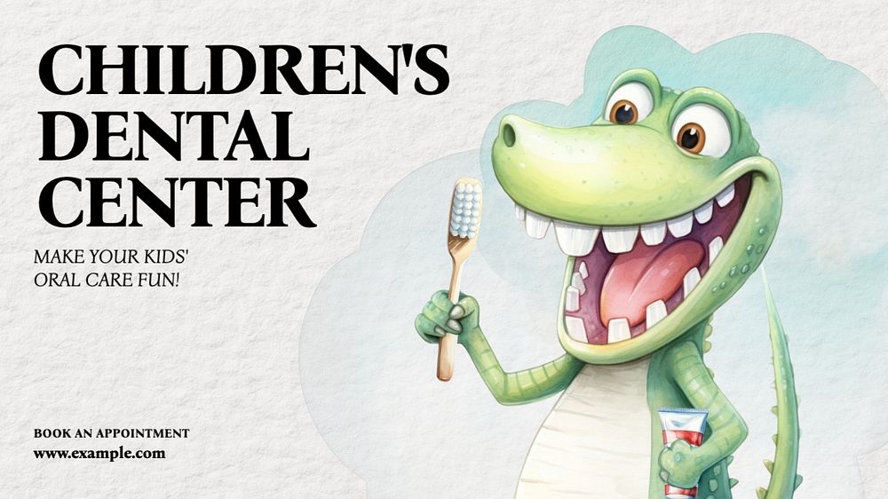 Children's dental center  blog banner template