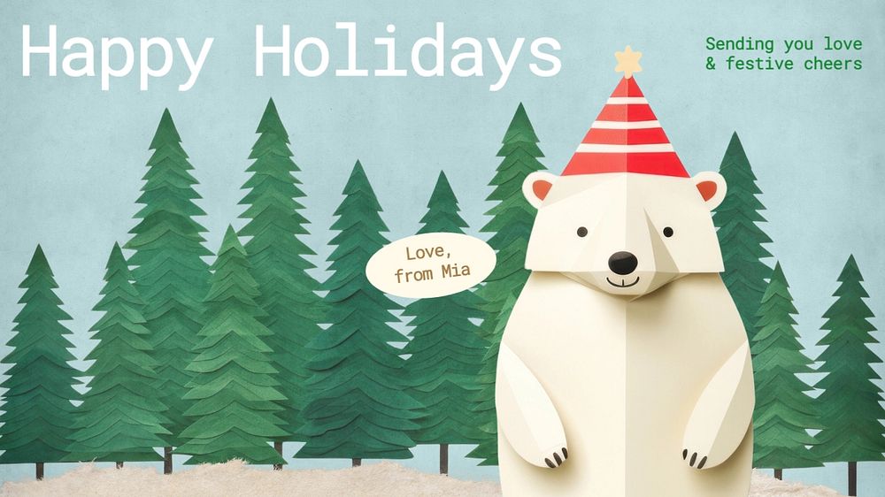 Happy holidays blog banner template