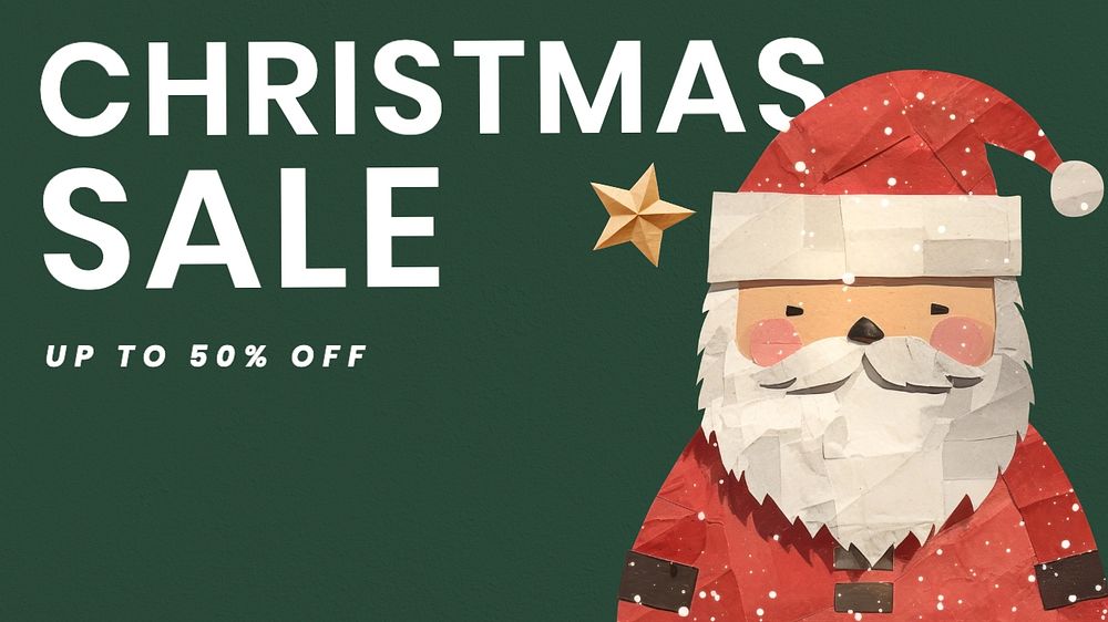 Christmas sale blog banner template